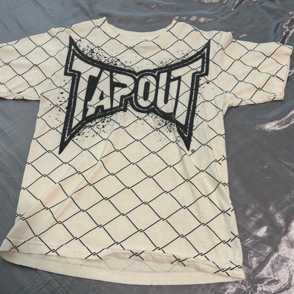 Tapout Kids Tee - Cream and Black